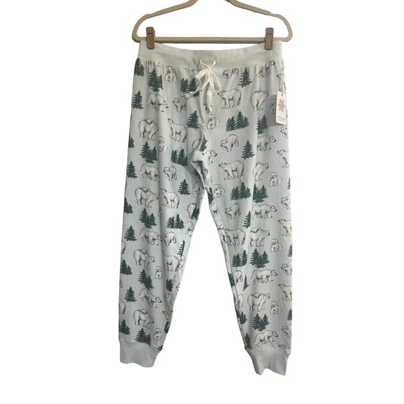 NWT PJ Salvage Small Blue Polar Bear Trees Pajama Lounge Pants SOFT #PQCC/53 - Picture 1 of 9